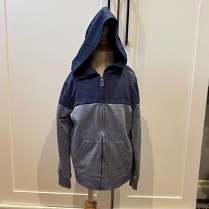 Hurley Navy and Light Blue Size 5 zipup Hoodie